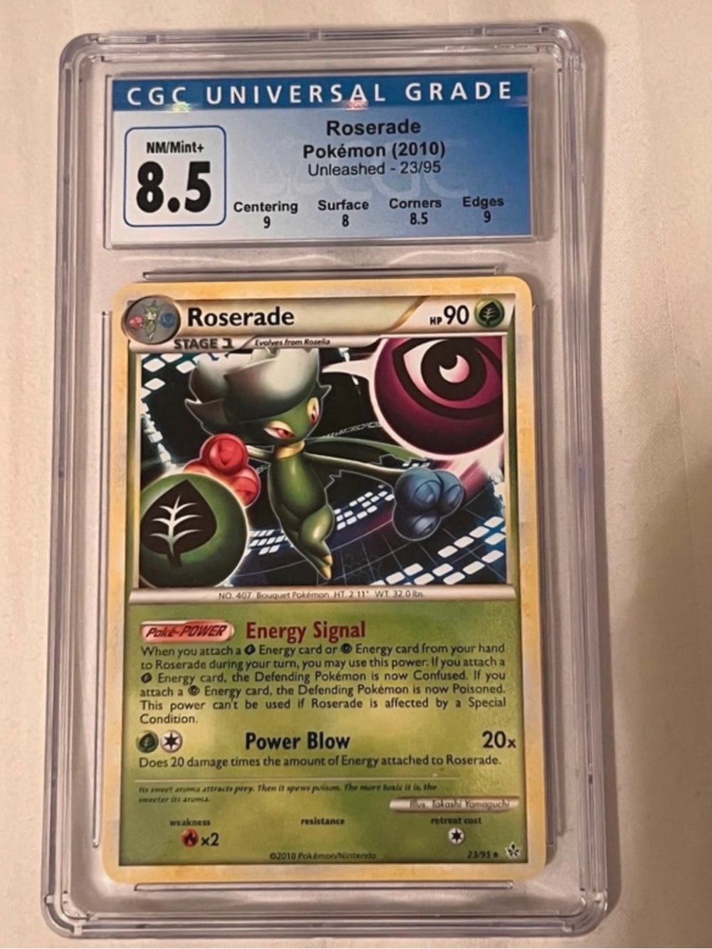 Cgc 8.5 NM/Mint+ Roserade Pokemon 2010
Unleashed 23/95